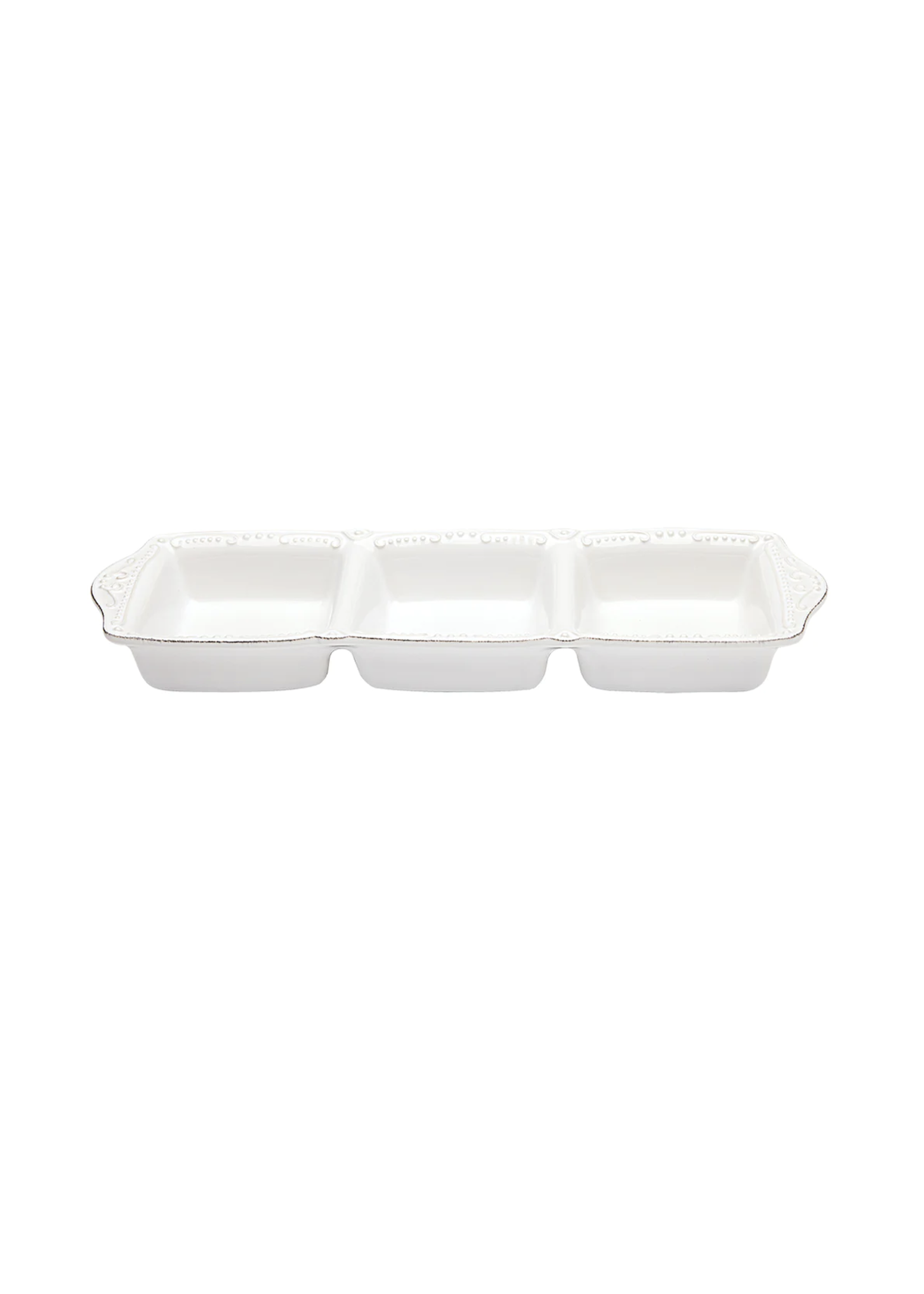 Skyros Designs Isabella Pure White Three Part Divided Tray
