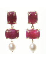 Wendy Perry Designs Georgina Pink Ruby Earring