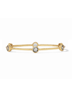 Julie Vos Milano Bangle Gold Charcoal Blue - Medium