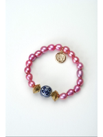 Wendy Perry Designs Pink Pearl Beaufort Bracelet