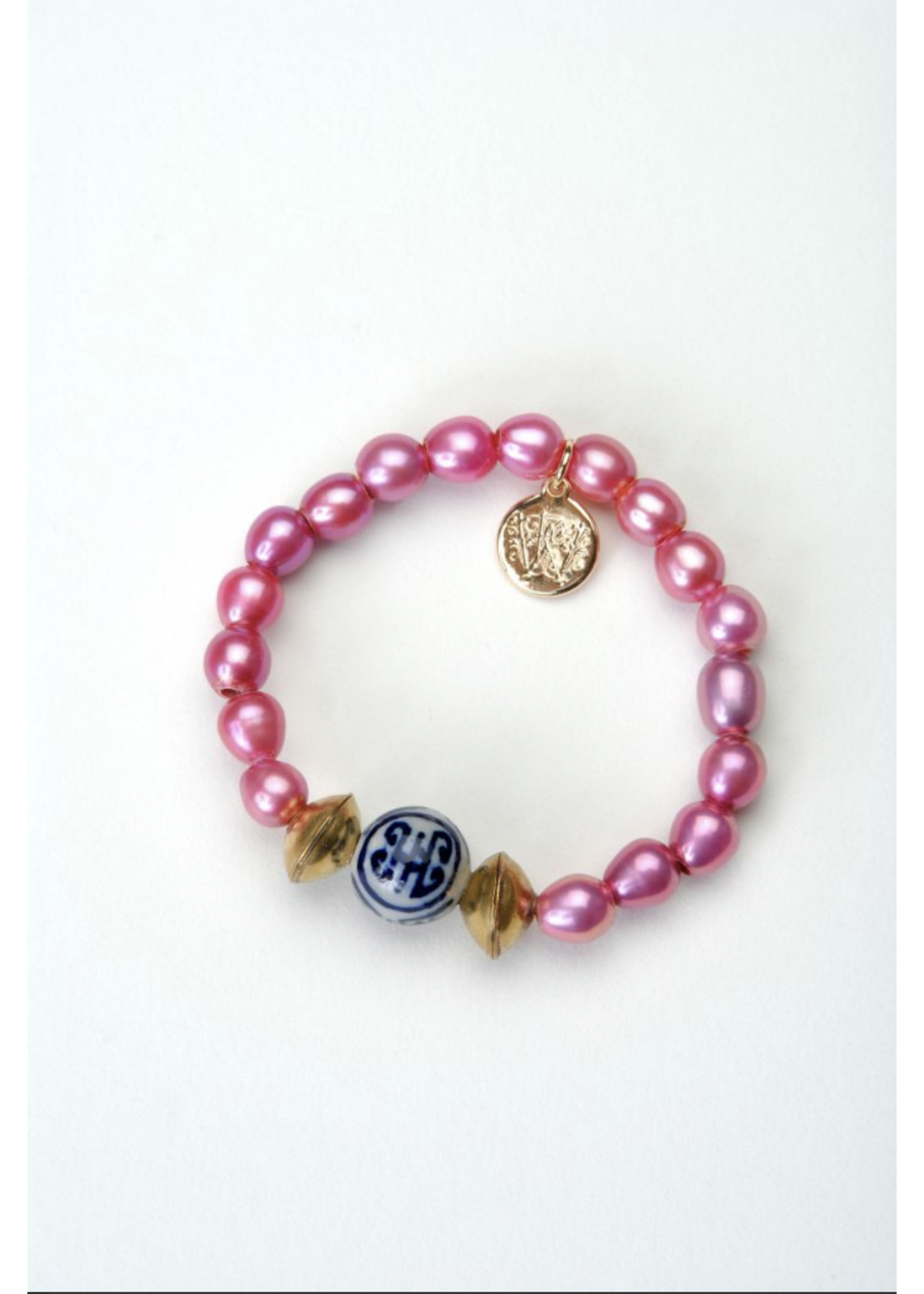 Wendy Perry Designs Pink Pearl Beaufort Bracelet