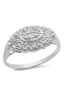 Jordans Sterling Silver Princess Ring size 6.5