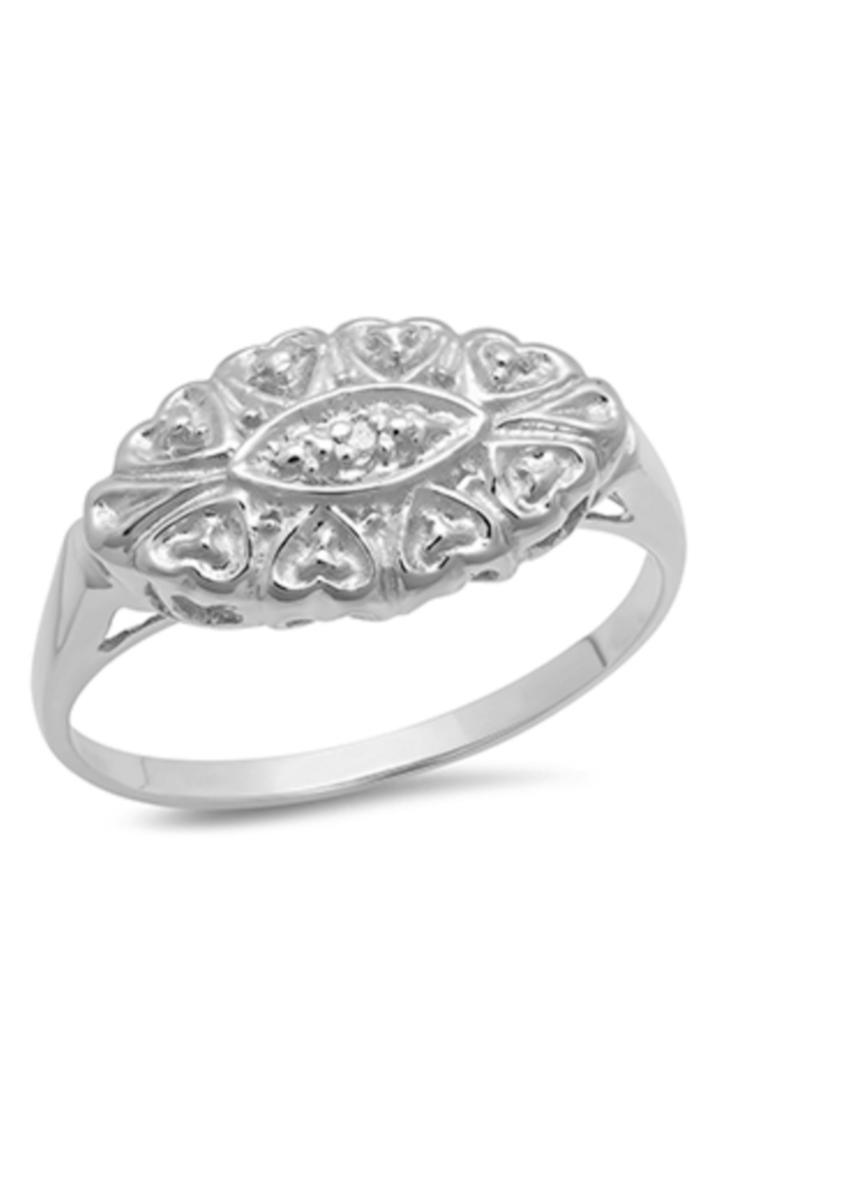 Jordans Sterling Silver Princess Ring size 6.5