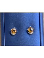 Jordans 10kwg Citrine and Diamond Stud