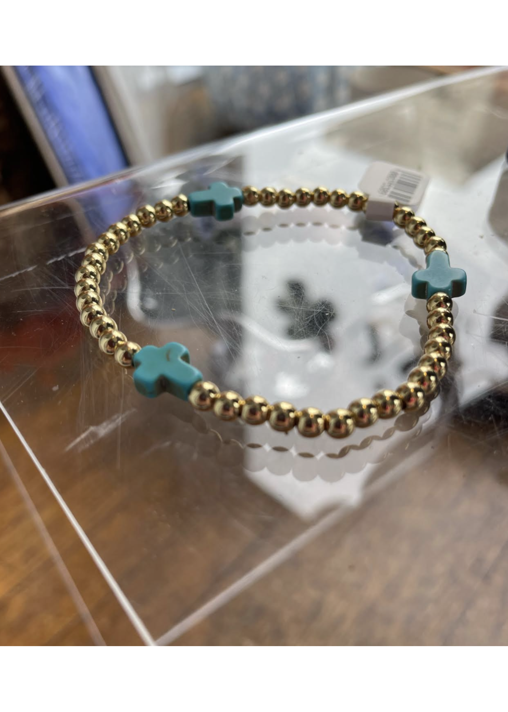 Kackys Kollection Turquoise Cross Bracelet