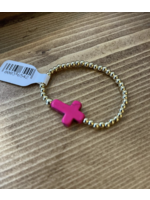 Kacky's Kollection Baby Hot Pink Cross Bracelet