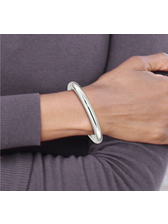 Sterling Silver 8mm Tube Bangle - Jordan's of Dunn