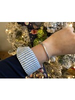 Jordans Sterling Silver Textured Hinged Bangle