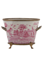 Jordans Pink Willow Oval Basin Bronze Footed