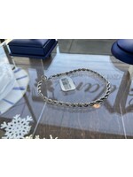 Jordans 3mm Sterling Rope Chain Bracelet 8in