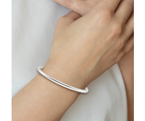 Sterling Silver 4mm Tube Bangle - Jordan's of Dunn