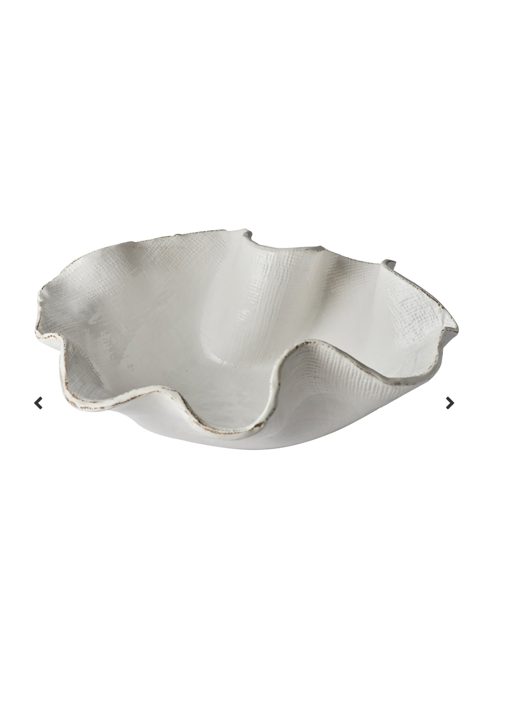 Jordans Atelier Italian Free Form White Textured Bowl