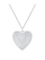 Jordans Heart Necklace CZ