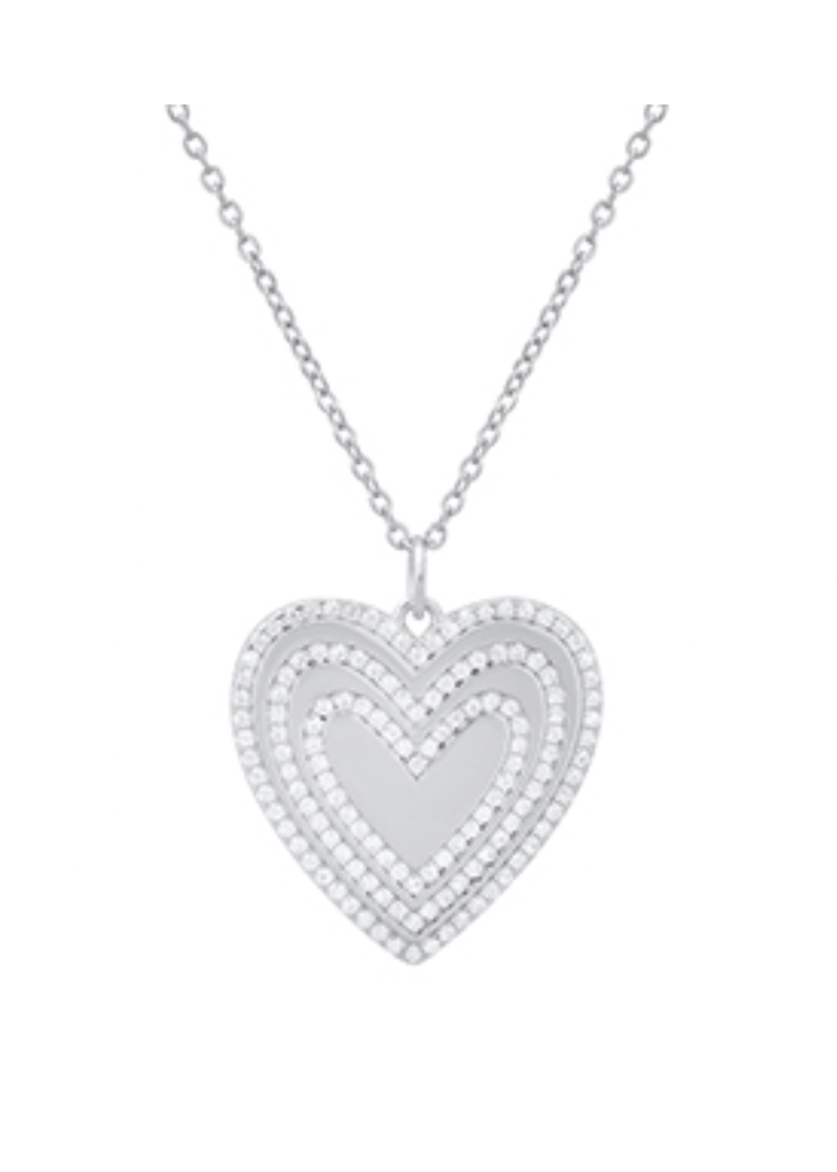 Jordans Heart Necklace CZ