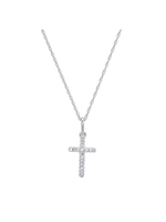 Jordans .05 ct Mini Diamond Cross Necklace 10k