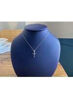 Jordans 10kwg .02ct Diamond and Twist Cross Necklaces