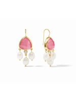 Julie Vos Aquitaine Chandelier Earring Peony Pink