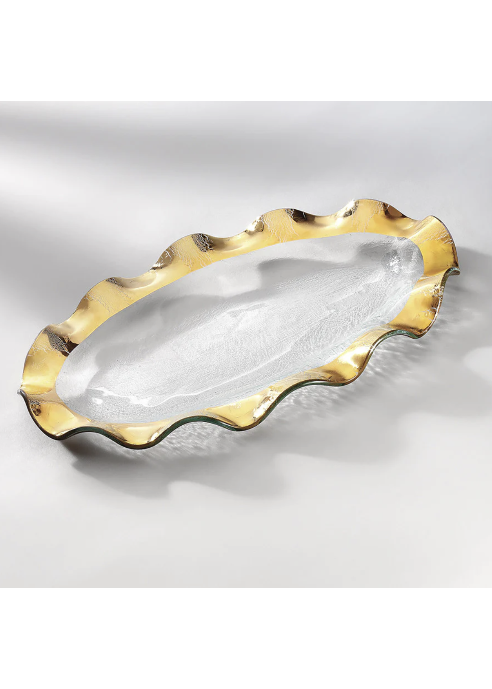 Annie Glass Ruffle Oval Platter