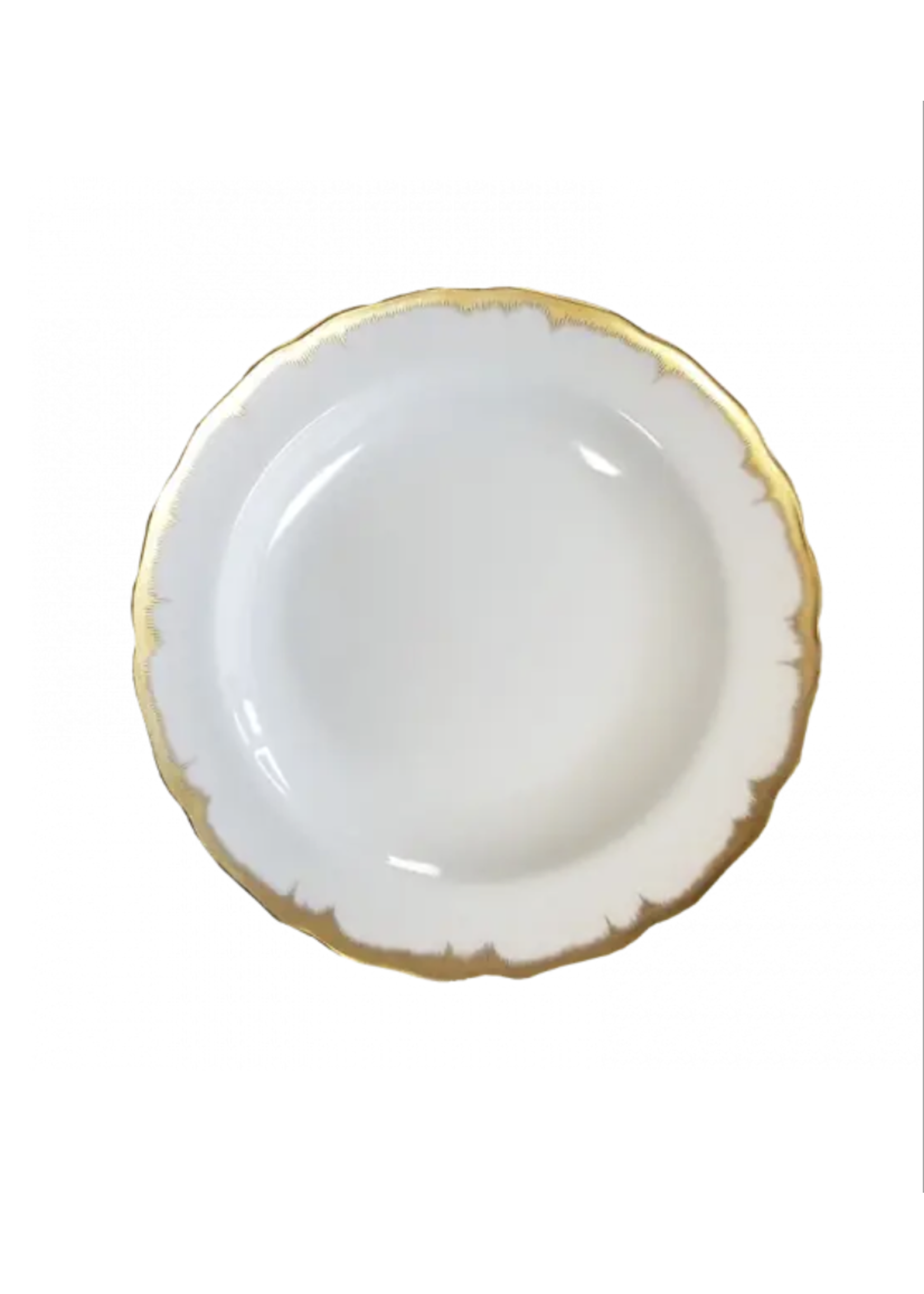 Mottahedeh Chelsea Feather Gold Dessert Plate
