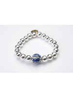 Wendy Perry Designs 8mm Silver Big Rock Chinoiserie Bracelet