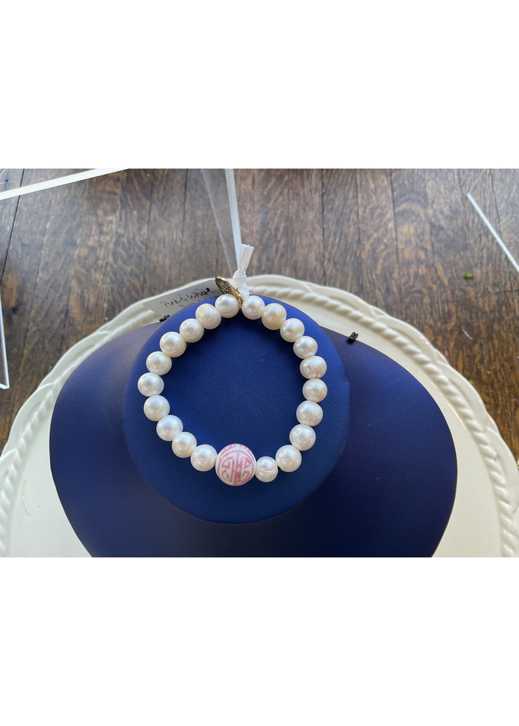 Wendy Perry Designs Beaufort Pink and White Bracelet
