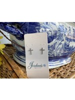 Jordans SS CZ Cross Earring