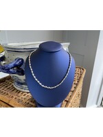G2 Silver Charleston Rice Bead Necklace 18in