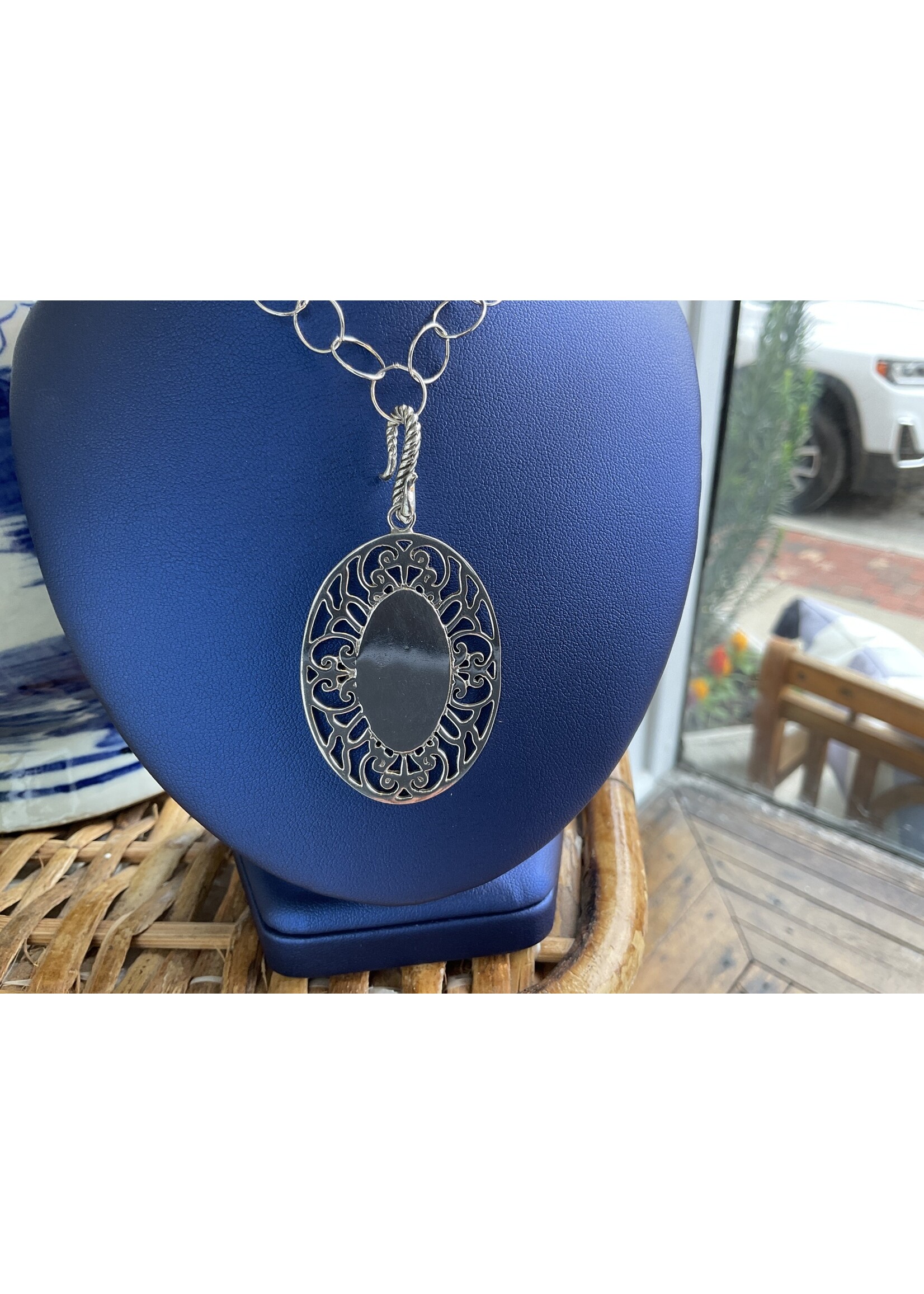 G2 Silver St. Philips Engravable Pendant with Twist Rope Bail
