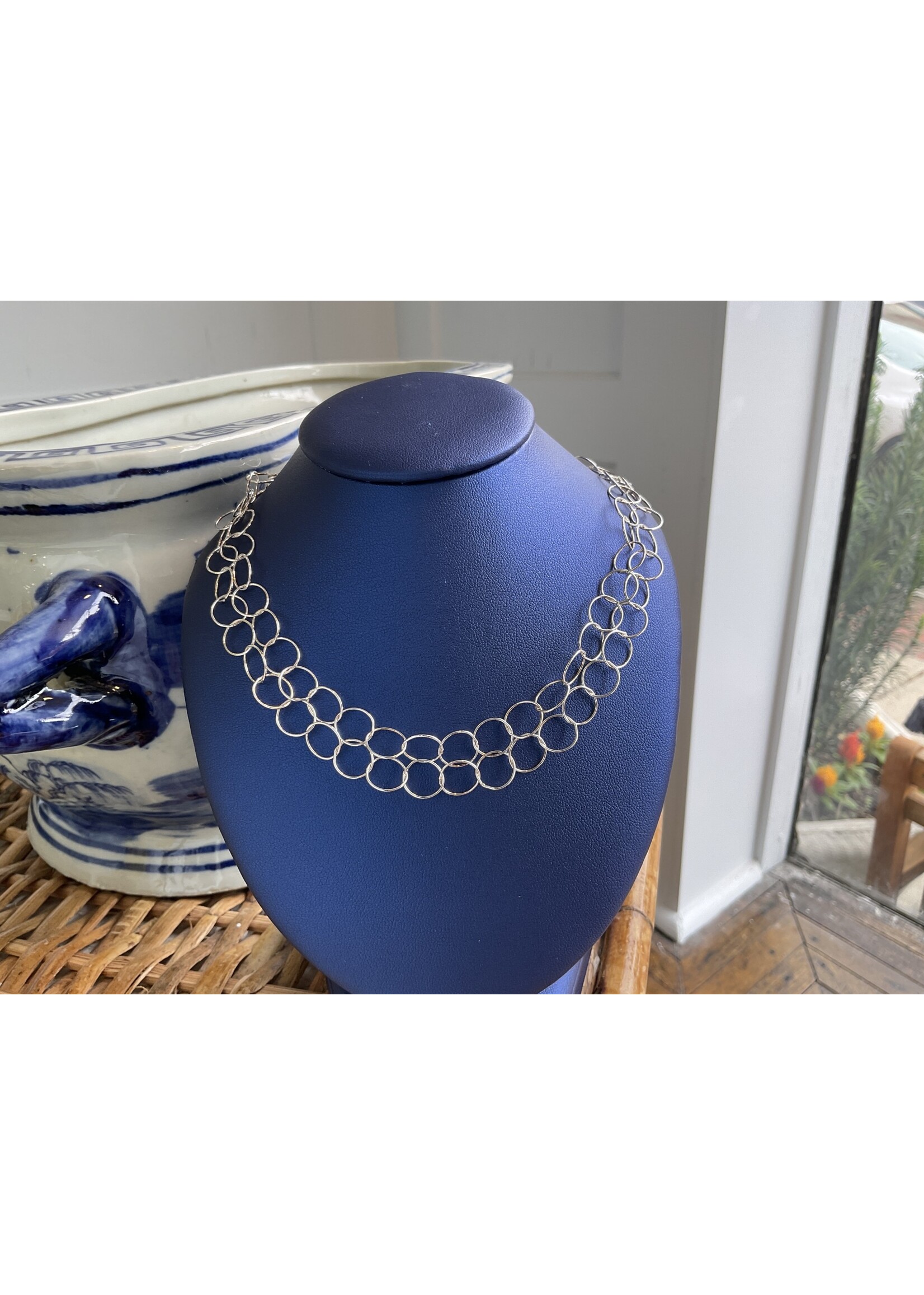 G2 Silver Double Toggle Necklace 20in