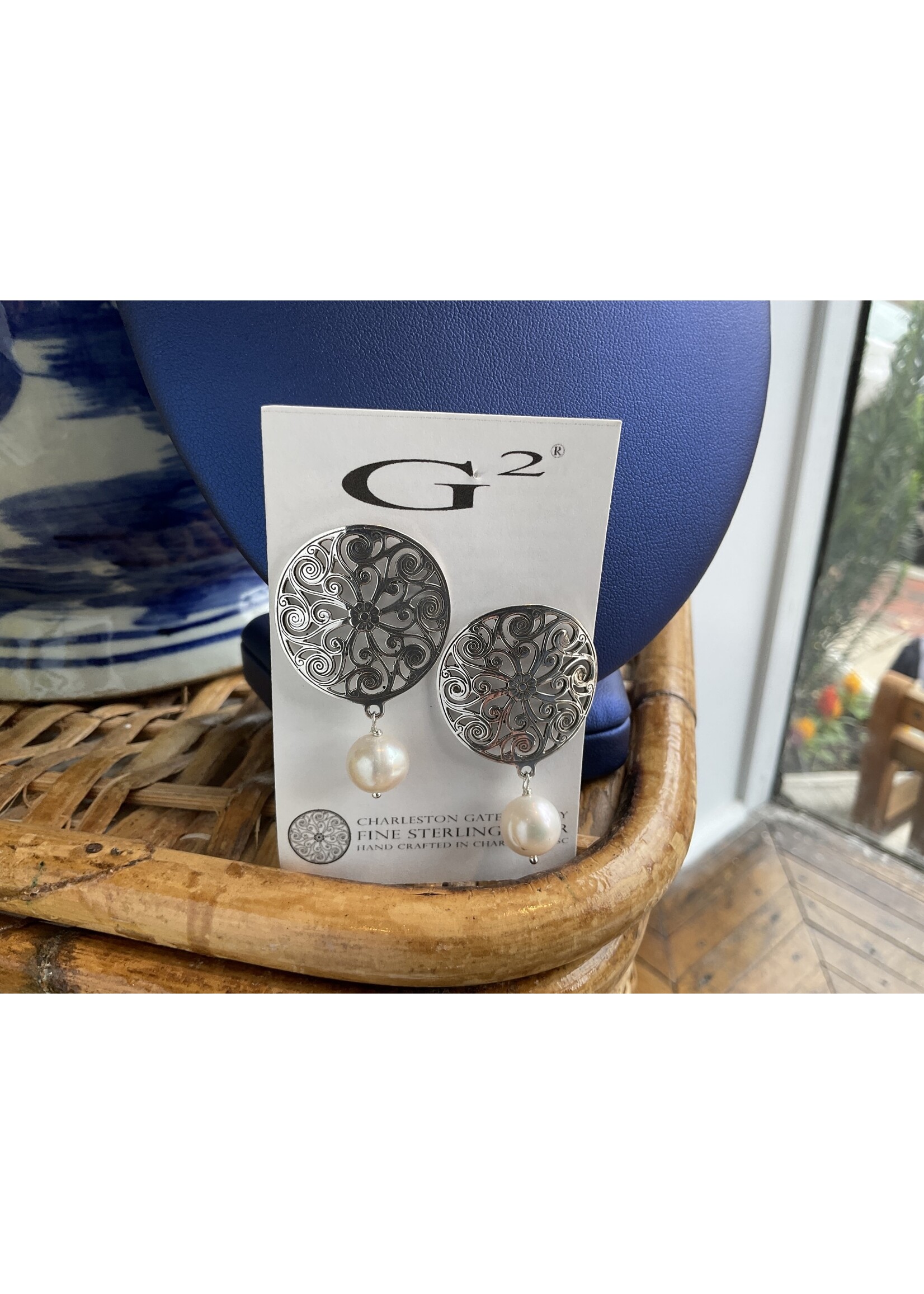 G2 Silver Market Hall Pearl Drop Earring