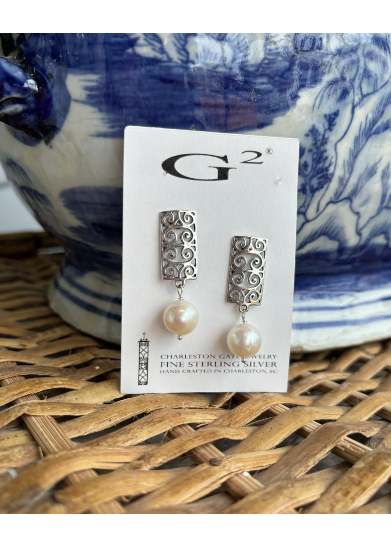 G2 Silver First Scots Pearl Drop Earring