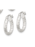 Jordans Sterling Diamond Cut Huggie Hoops