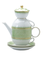 Mottahedeh Apple Green Lace Tea for Two Boxed Set