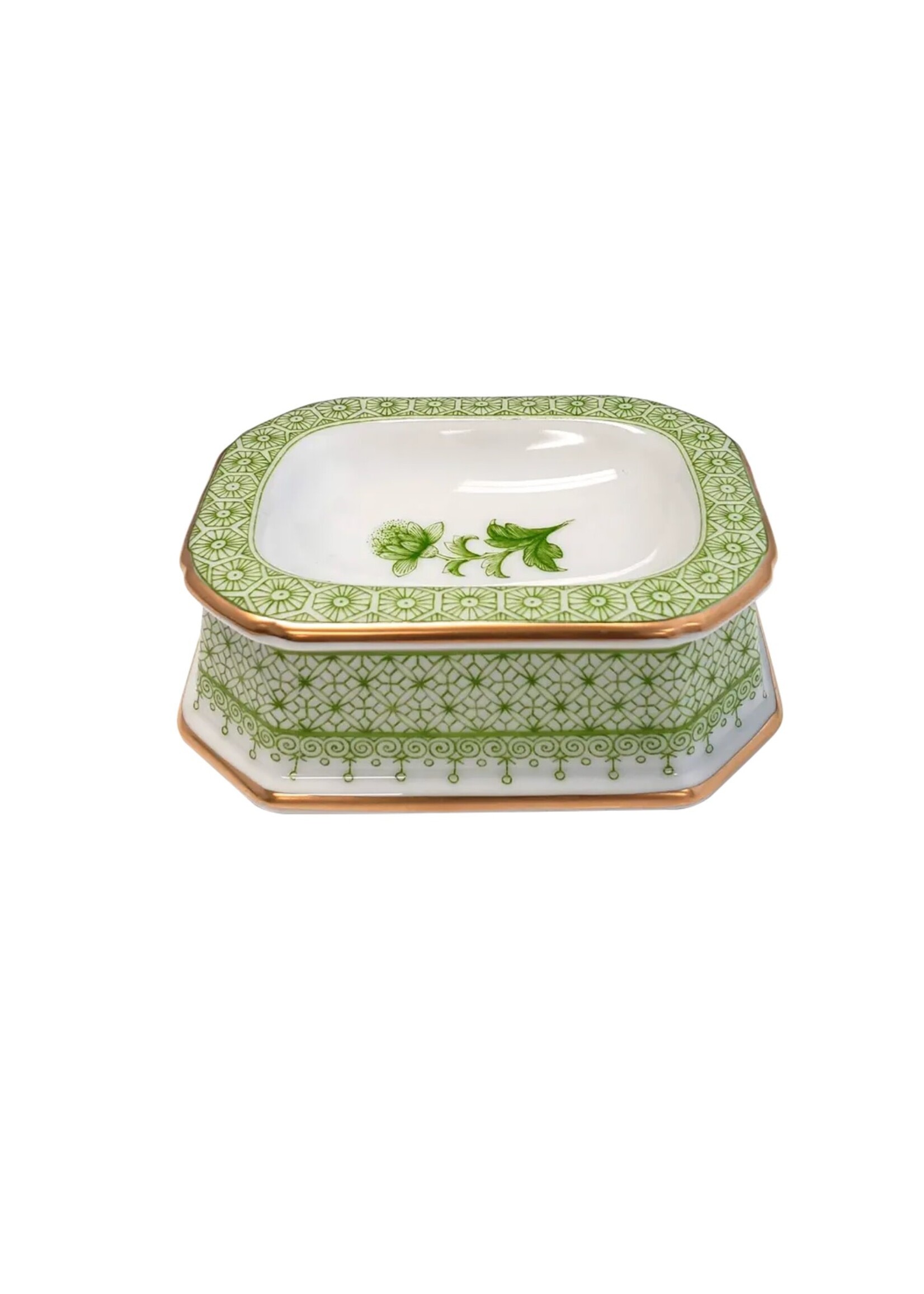 Mottahedeh Apple Green Lace Master Salt