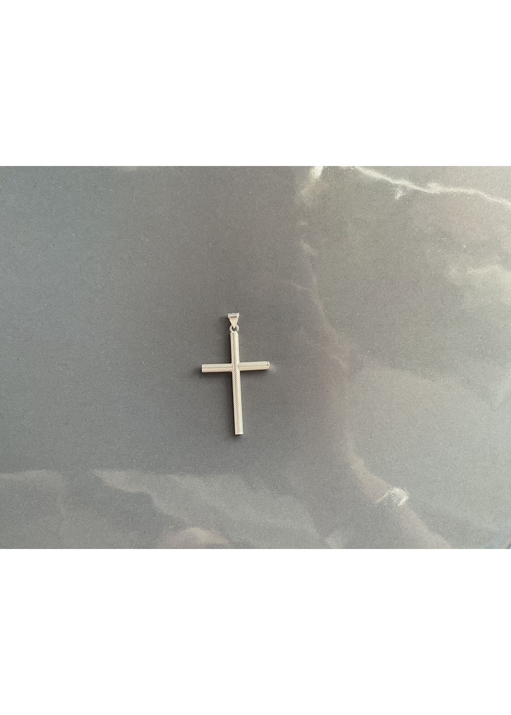 Jordans Sterling Textured Cross Pendant