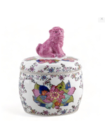 Jordans Tobacco Leaf Foo Dog Lidded Candle