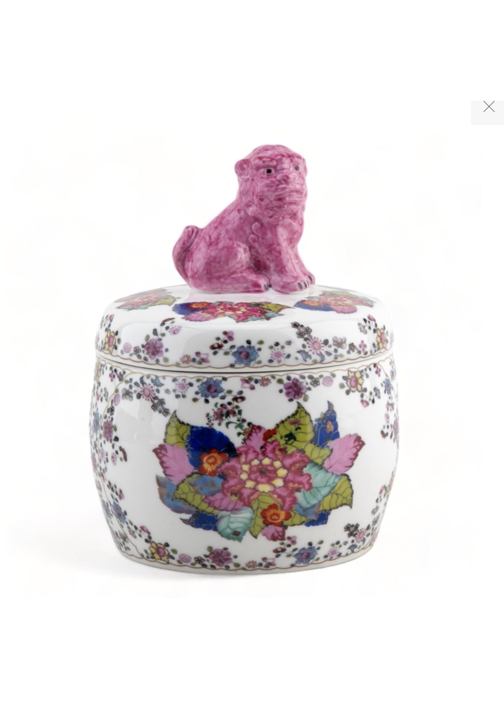 Jordans Tobacco Leaf Foo Dog Lidded Candle