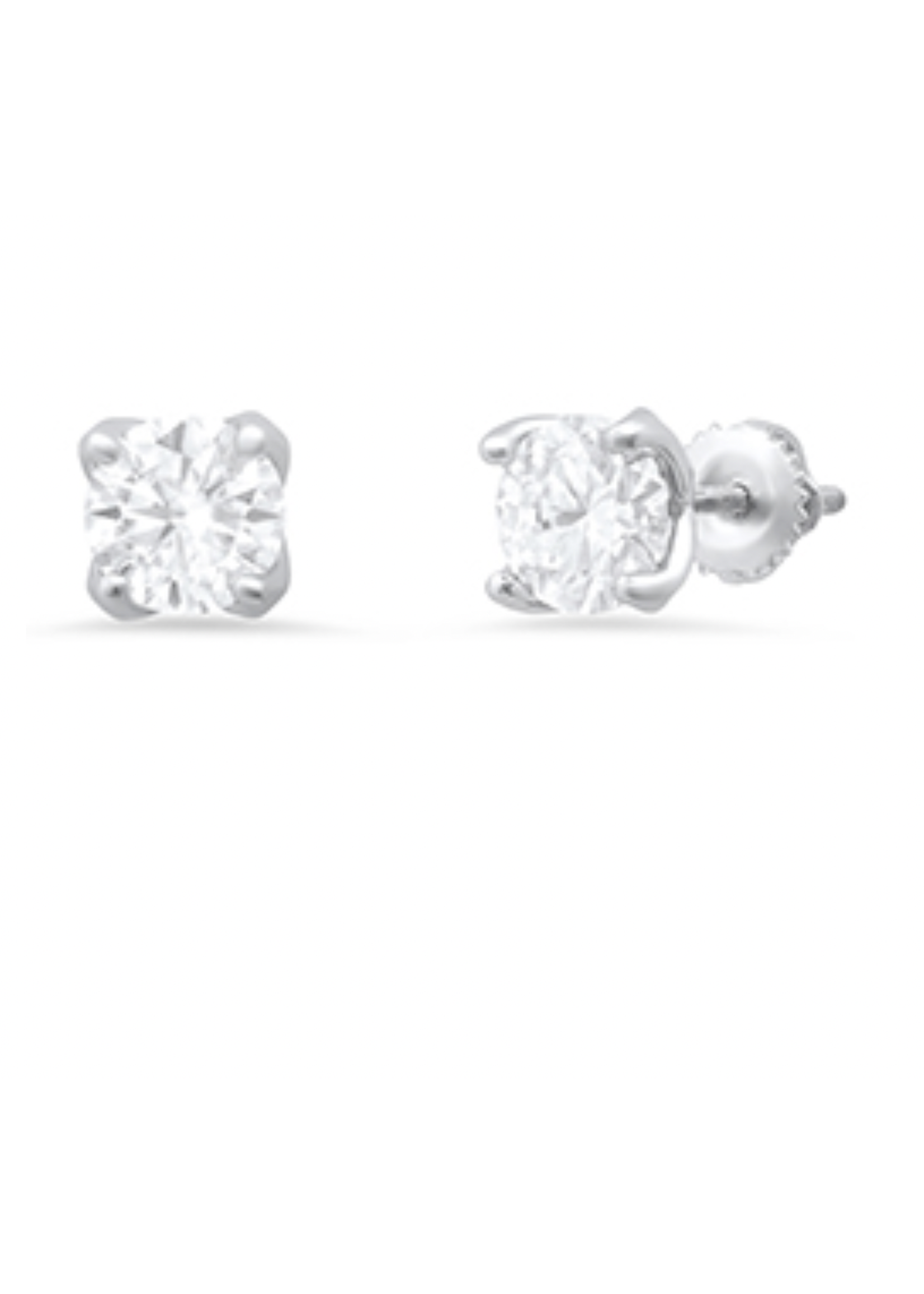 Jordans 2 cttw Moissanite Screwback Studs Sterling