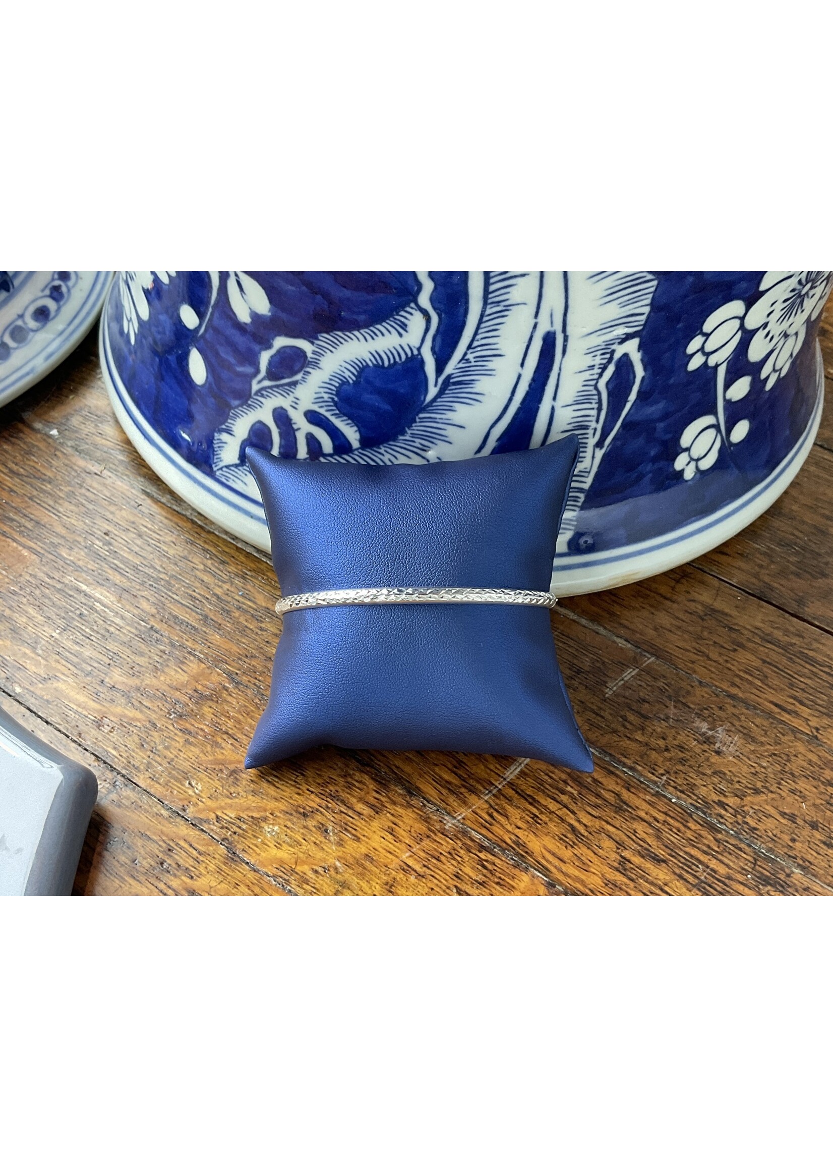 Jordans Adj Diamond Cut Sterling Bracelet