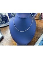 Jordans 18in Sterling Diamond Cut Box Chain