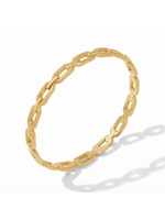 Julie Vos Chevel Paperclip Bangle Gold Medium