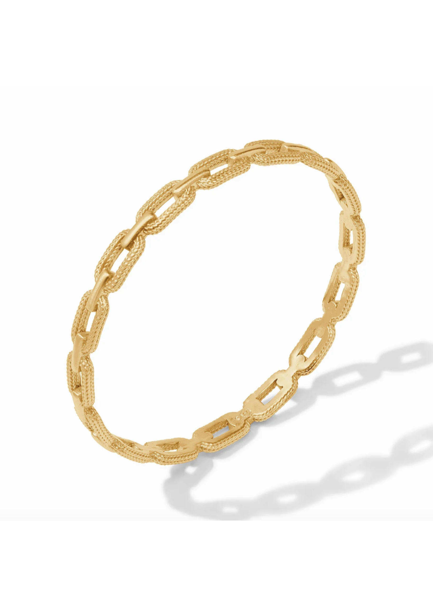 Julie Vos Chevel Paperclip Bangle Gold Medium