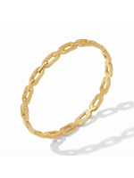 Julie Vos Chevel Paperclip Bangle Gold Small