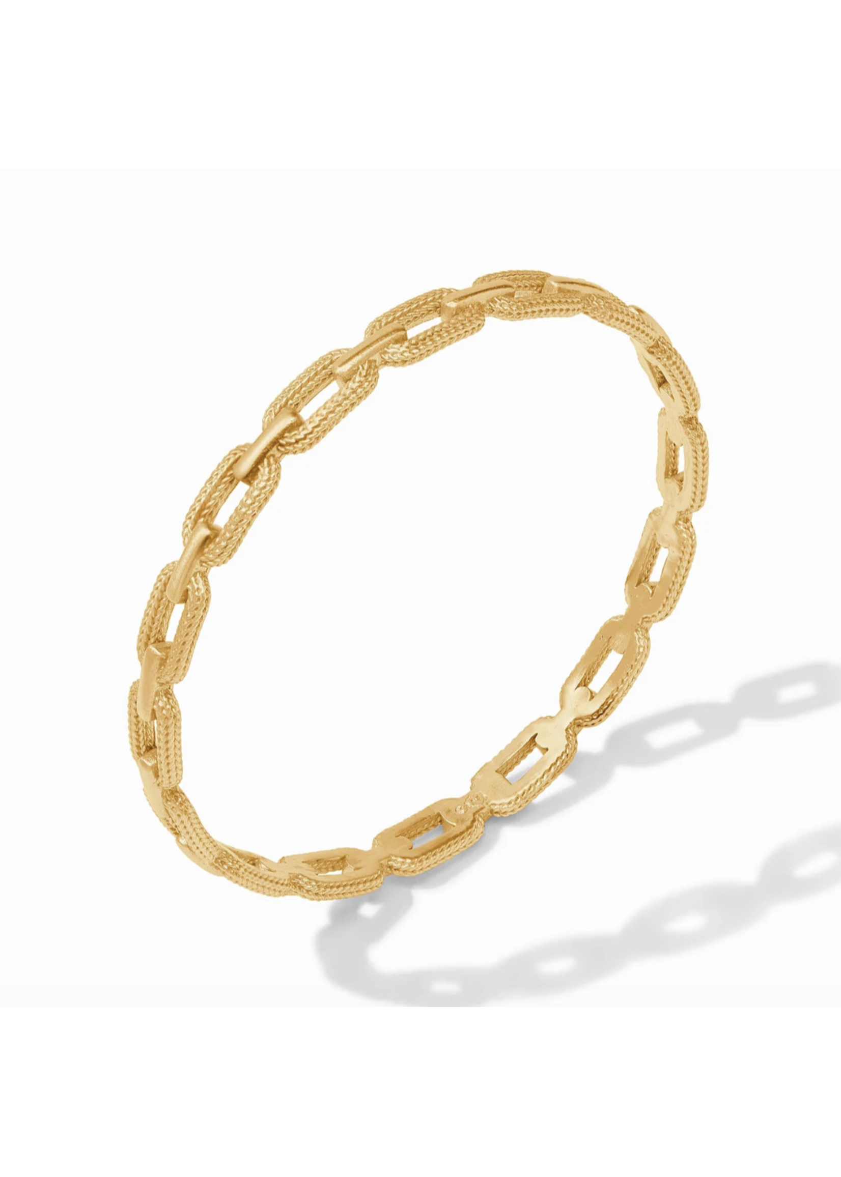 Julie Vos Chevel Paperclip Bangle Gold Small