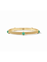 Julie Vos Cabochon Bangle Emerald Green Large