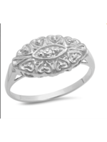 Jordans Sterling Silver Princess Ring size 8.5