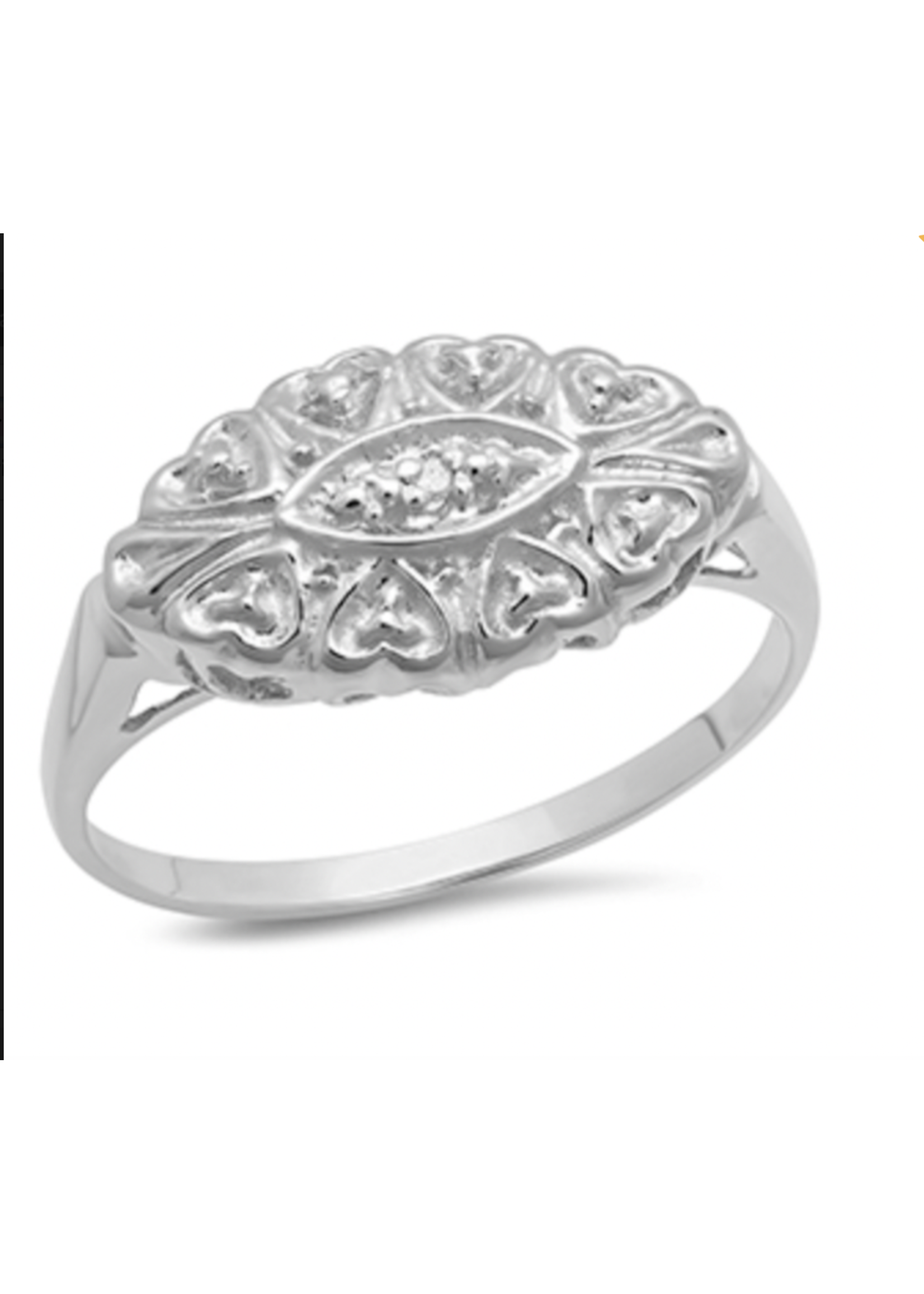 Jordans Sterling Silver Princess Ring size 8.5