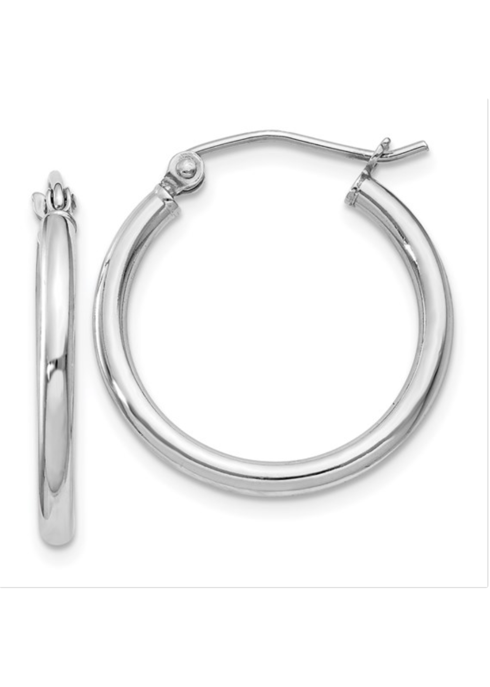 Jordans Sterling  2mm Round Hoop Earrings