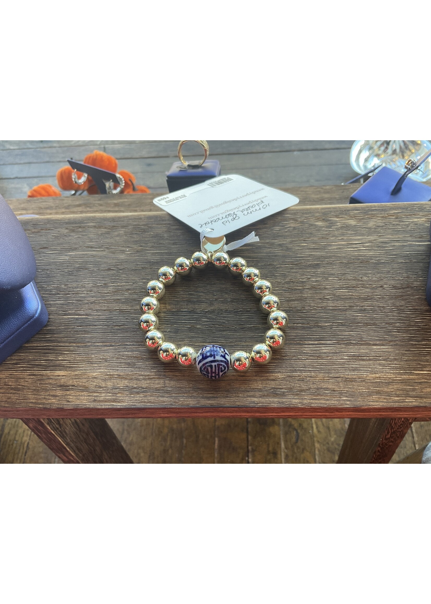 Wendy Perry Designs 10mm Chinoiserie Big Rock Bracelet
