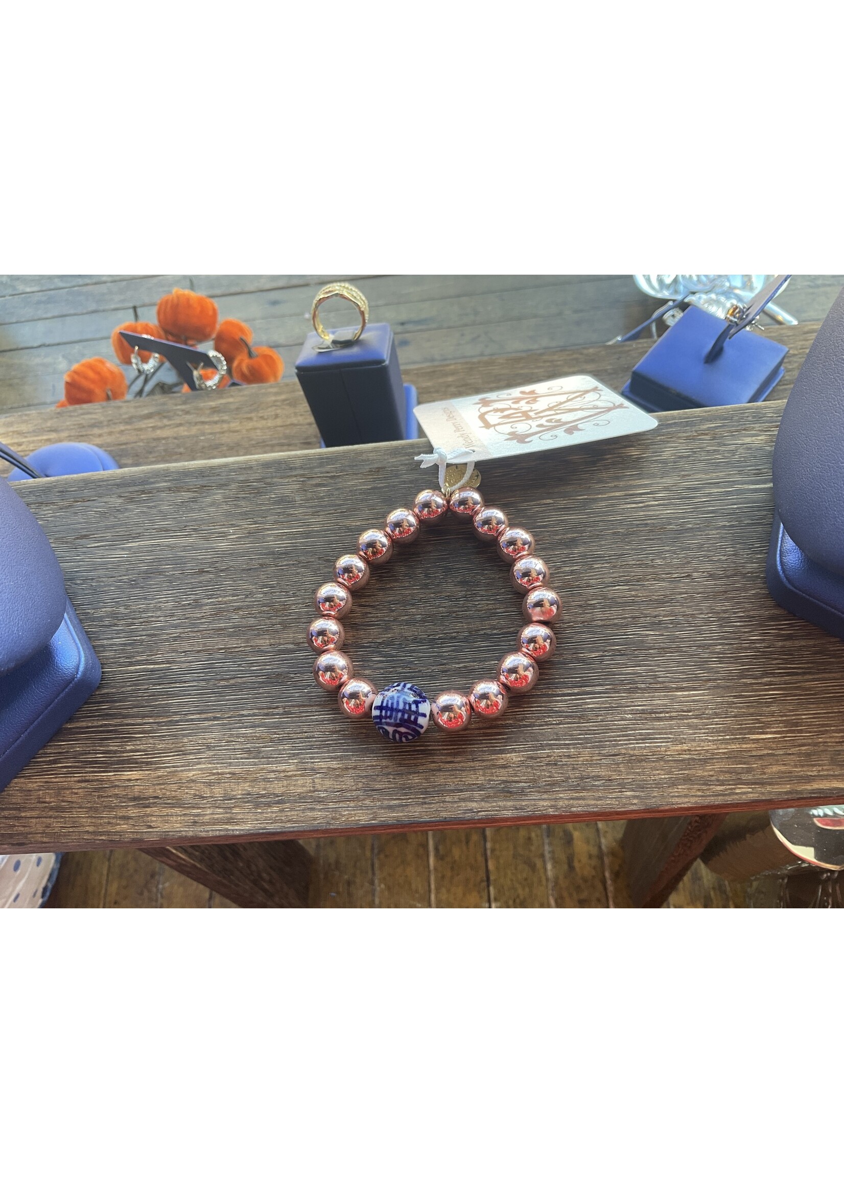 Wendy Perry Designs 10mm RG Chinoiserie Big Rock Bracelet